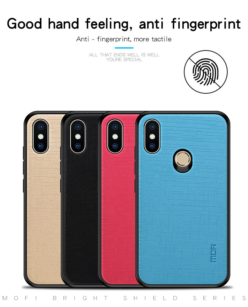 Mofi etui ochronne plastikowe i tekstylne do Xiaomi Redmi Note 5 - fuksjowe