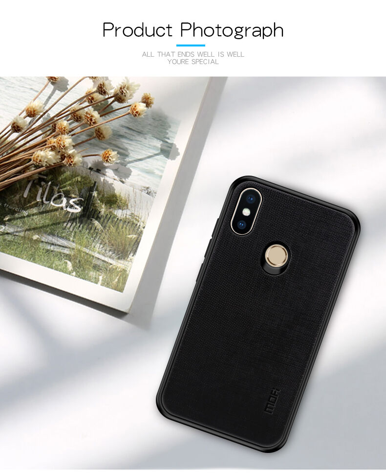 Mofi etui ochronne plastikowe i tekstylne do Xiaomi Redmi Note 5 - fuksjowe