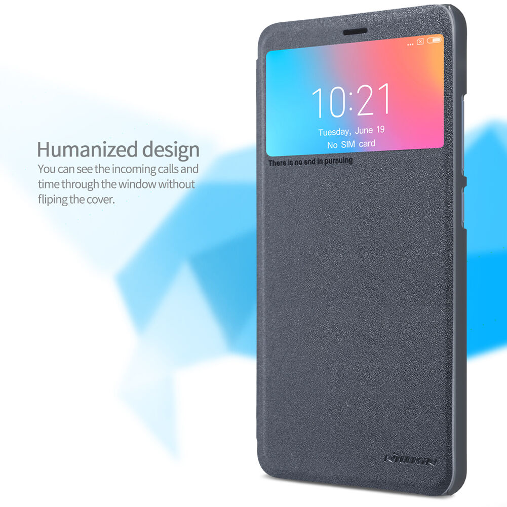 Nillkin pokrowiec ochronny skórzany z otworem do Xiaomi Redmi 6 - szary