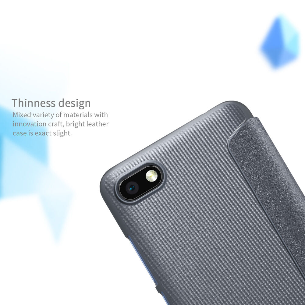 Nillkin pokrowiec ochronny skórzany z otworem do Xiaomi Redmi 6 - szary