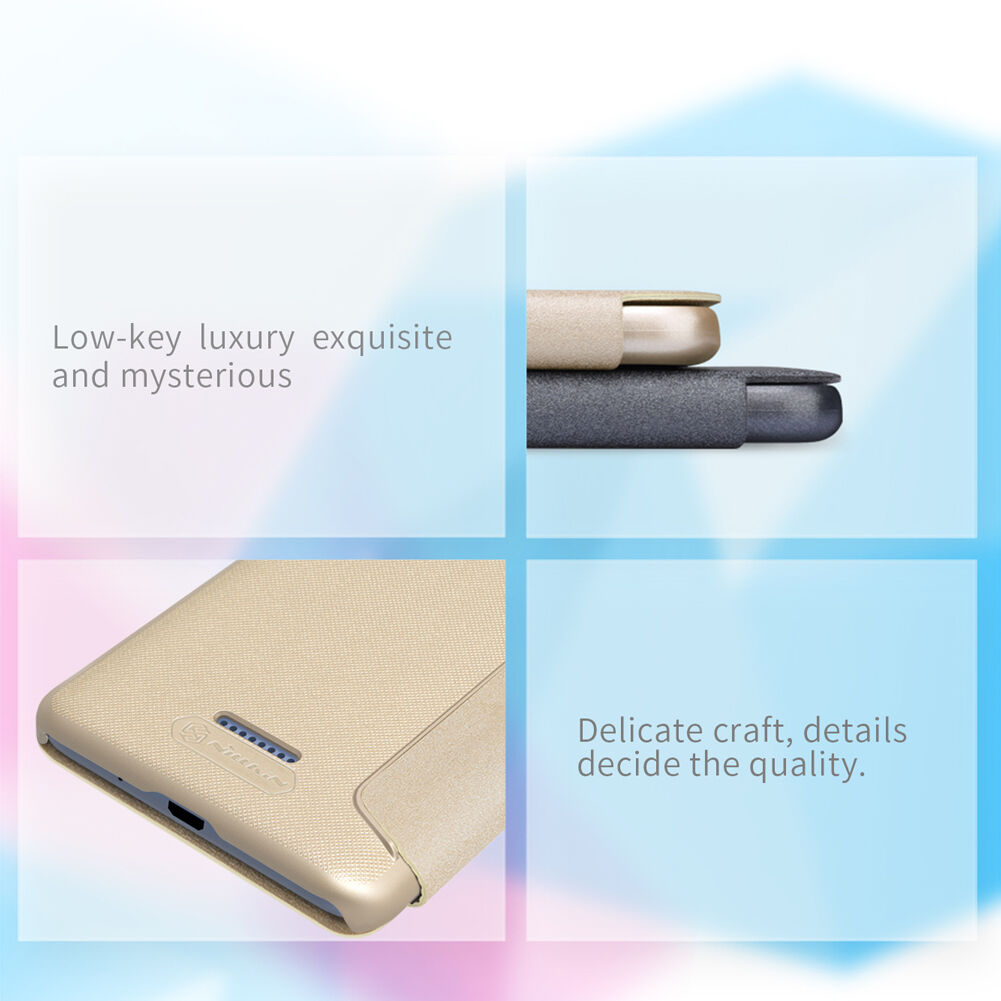 Nillkin pokrowiec ochronny skórzany z otworem do Xiaomi Redmi 6 - szary