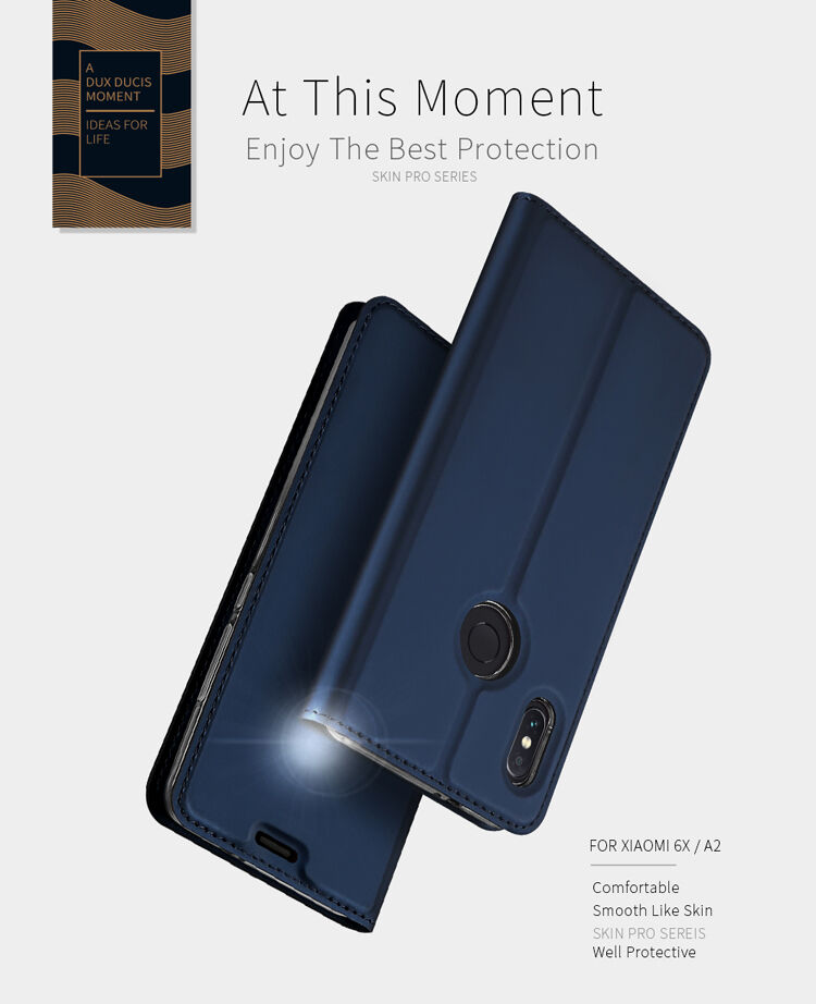 Dux Ducis pokrowiec ochronny skórzany do Xiaomi Mi A2 - ciemnoszary