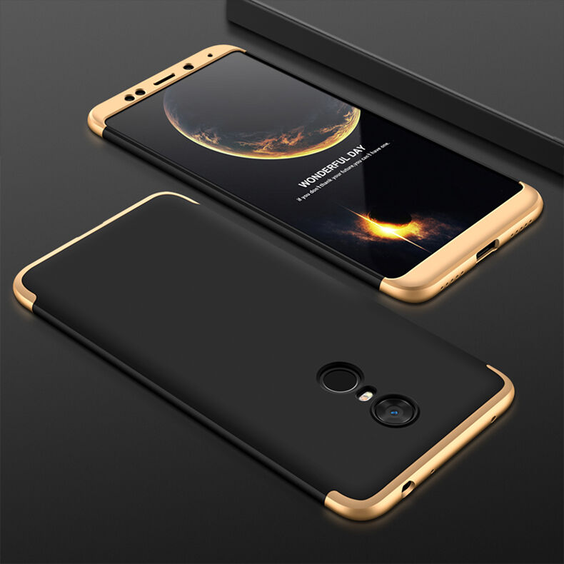 GKK etui tylne z ochroną krawędzi do Xiaomi Redmi Note 5 - czerwono-czarne