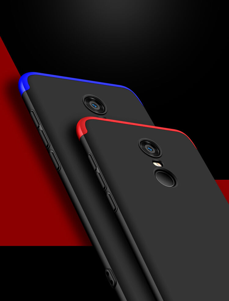 GKK etui tylne z ochroną krawędzi do Xiaomi Redmi Note 5 - czerwono-czarne