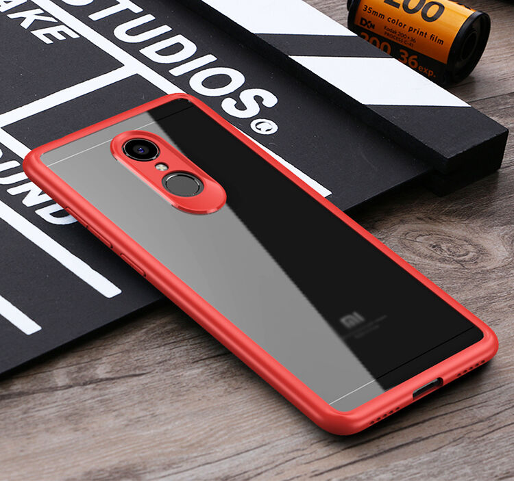Ipaky etui ochronne z TPU i pleksiglasu do Xiaomi Redmi 5 - czerwone