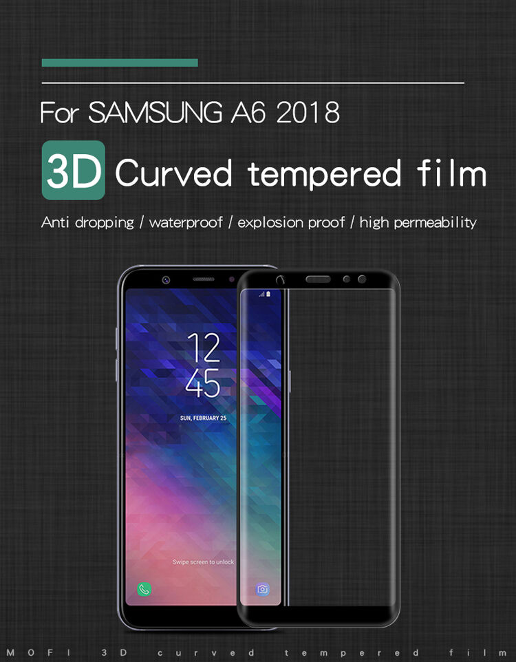 Mofi Szkło hartowane 3D do Samsung Galaxy A6 (2018) - czarne