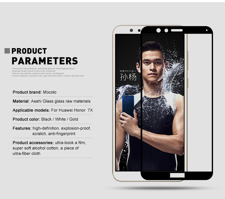 Mocolo Szkło hartowane 3D do Honor 7X - białe
