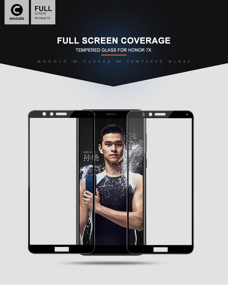 Mocolo Szkło hartowane 3D do Honor 7X - czarne