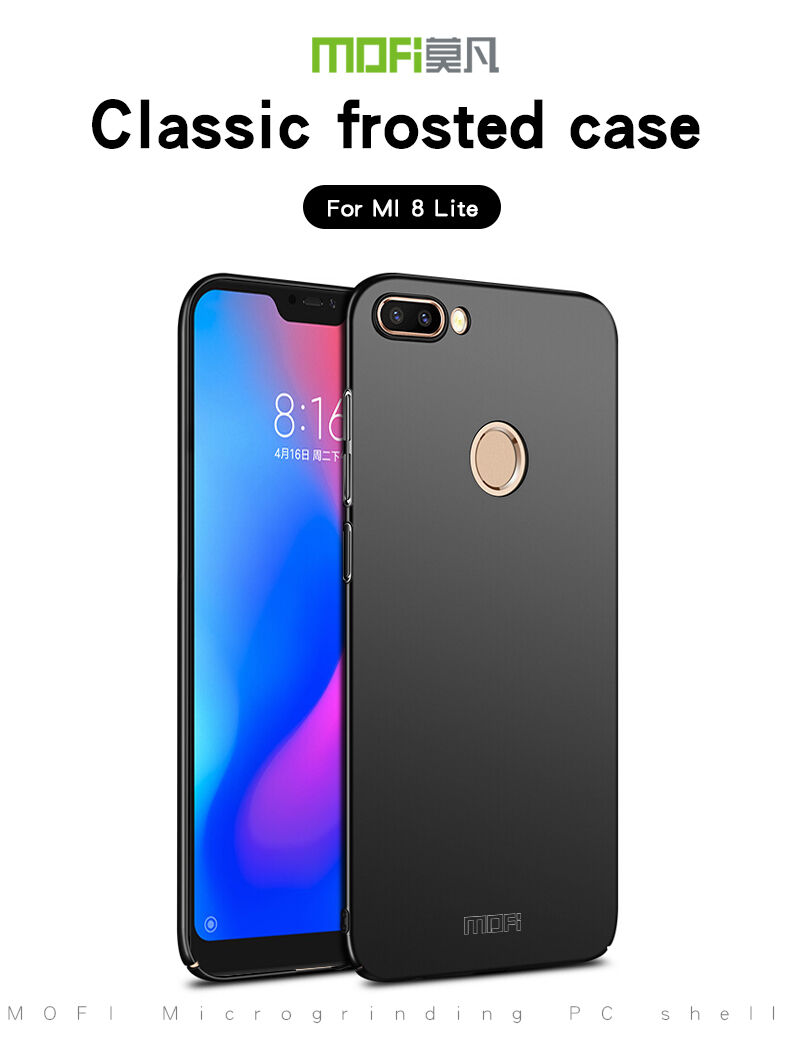 Mofi etui plastikowe Frosted do Xiaomi Mi 8 Lite - ciemnoniebieskie