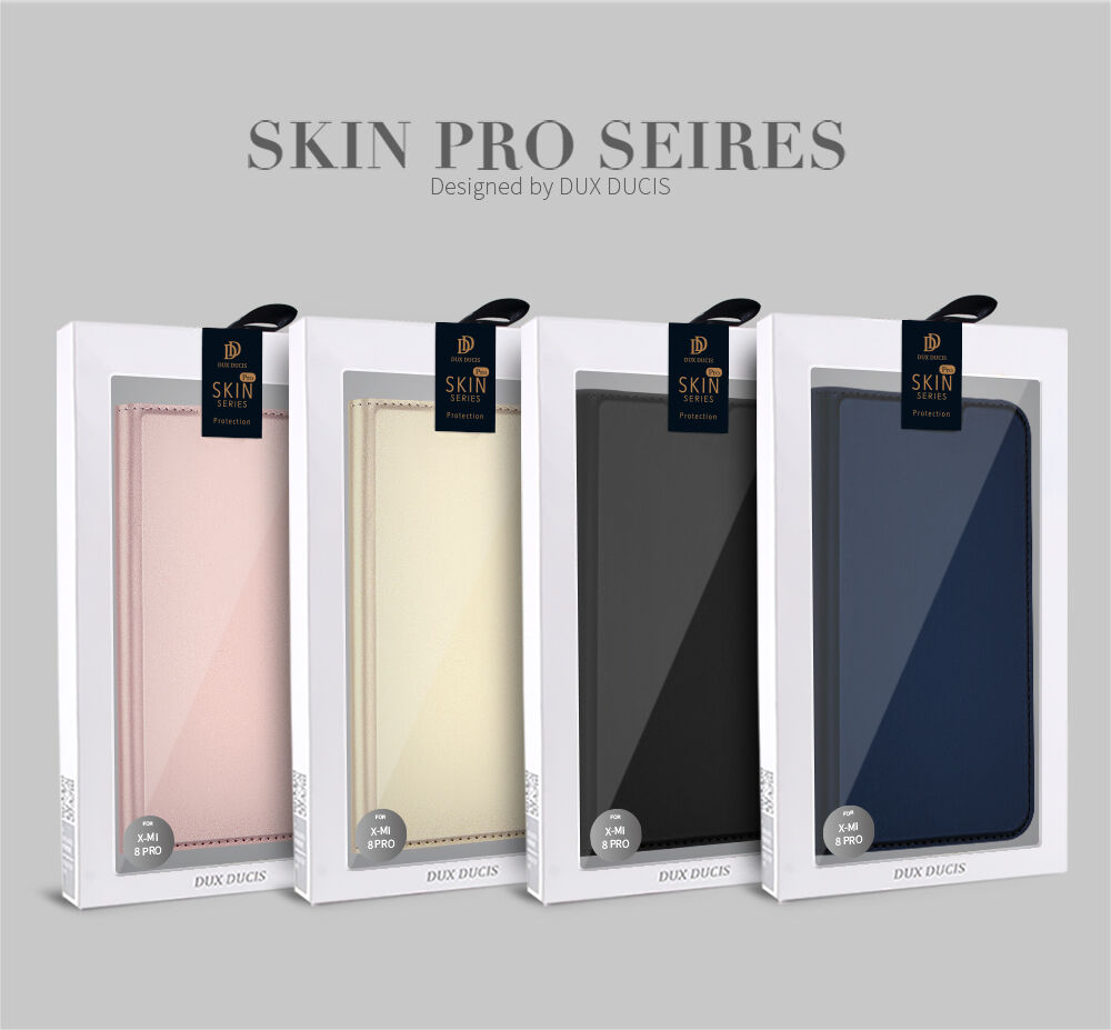 Dux Ducis Skin Pro pokrowiec flip do Xiaomi Mi 8 Pro - różowo-złoty Dux Ducis Skin Pro pokrowiec flip do Xiaomi Mi 8 Pro - różowo-złoty