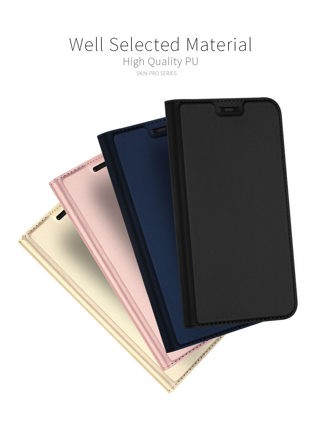 Dux Ducis Skin Pro pokrowiec flip do Xiaomi Mi 8 Pro - ciemnoniebieski