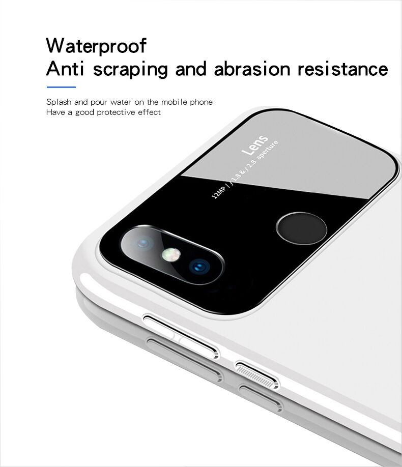 Mofi etui plastikowe ze szkłem do Xiaomi Mi 8 - żółte