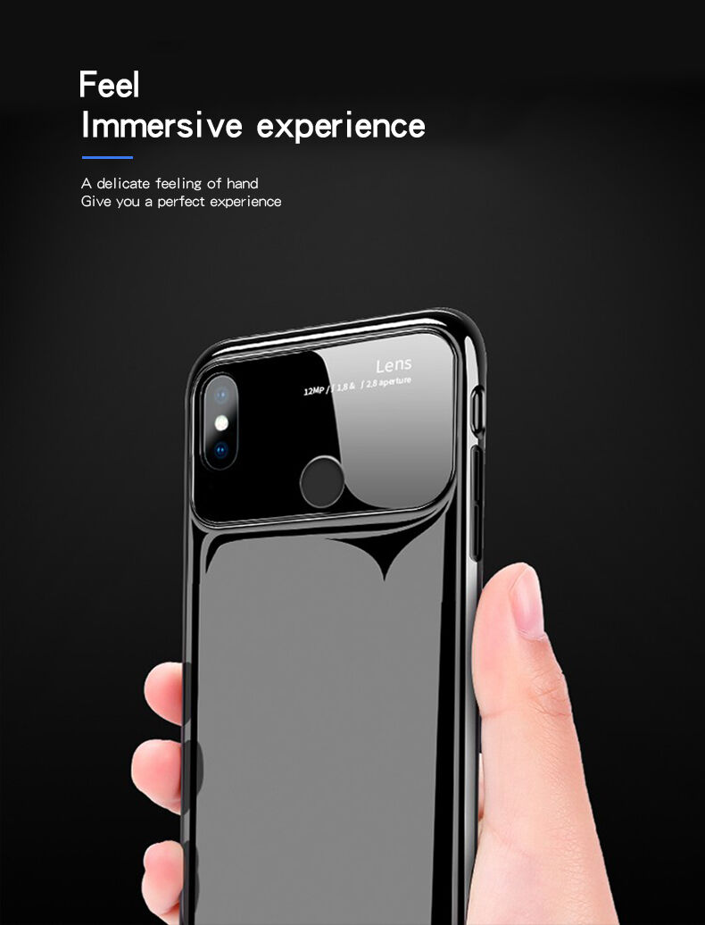 Mofi etui plastikowe ze szkłem do Xiaomi Mi 8 - żółte