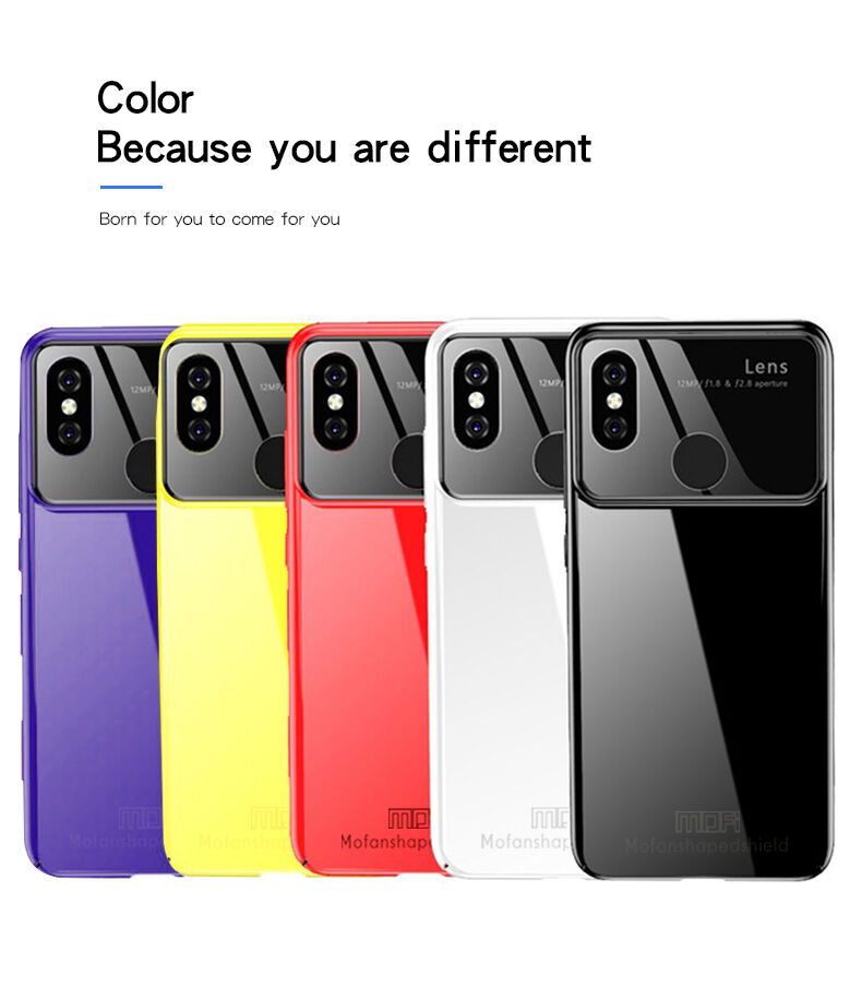 Mofi etui plastikowe ze szkłem do Xiaomi Mi 8 - czerwone