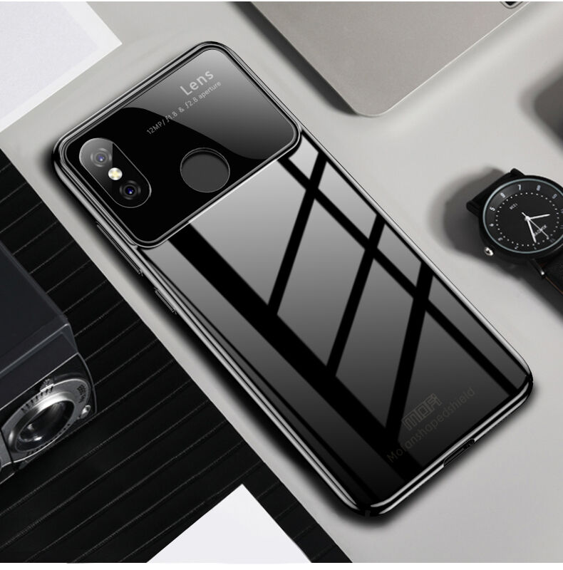 Mofi etui plastikowe ze szkłem do Xiaomi Mi 8 - czerwone