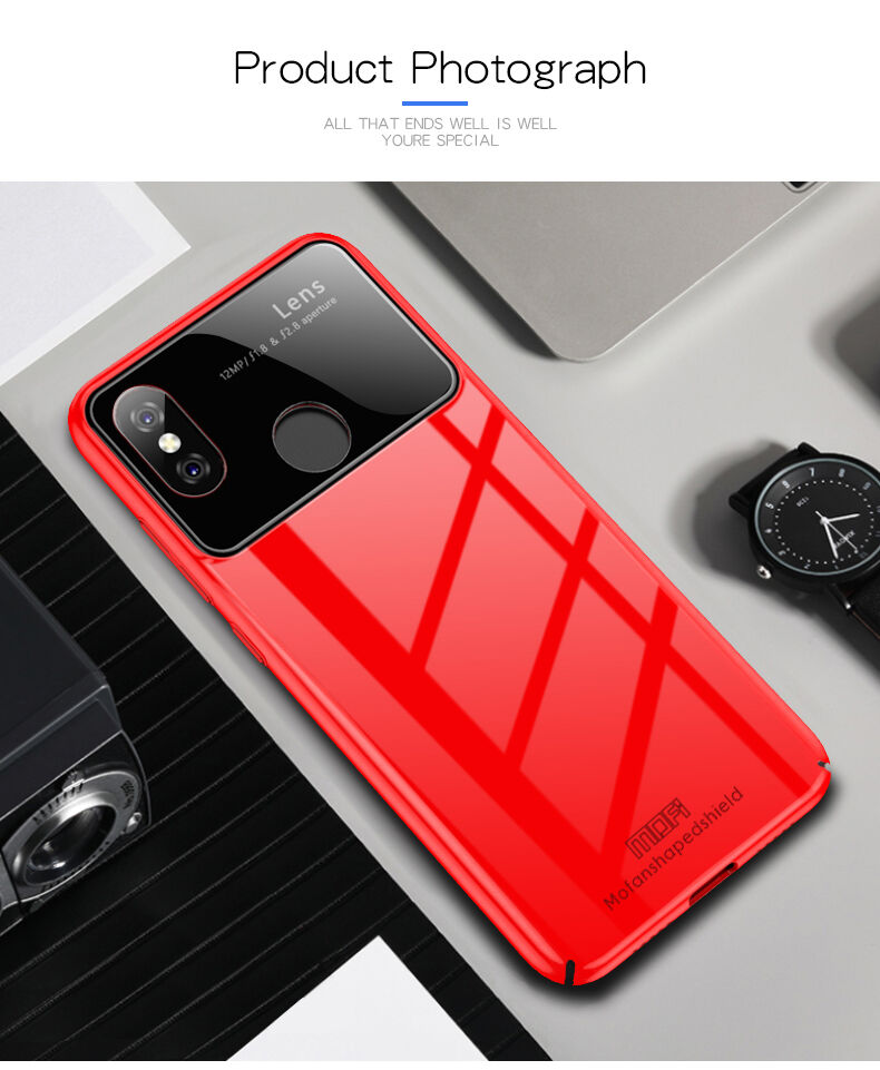 Mofi etui plastikowe ze szkłem do Xiaomi Mi 8 - białe