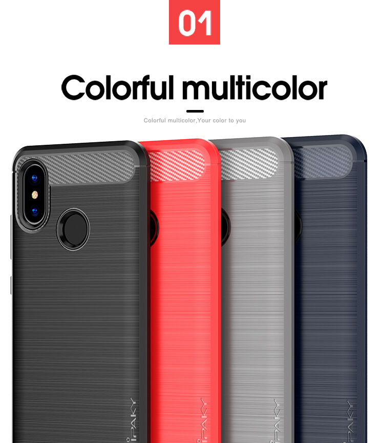 Ipaky etui plastikowe z teksturą szlifowaną do Xiaomi Mi 8 - szare