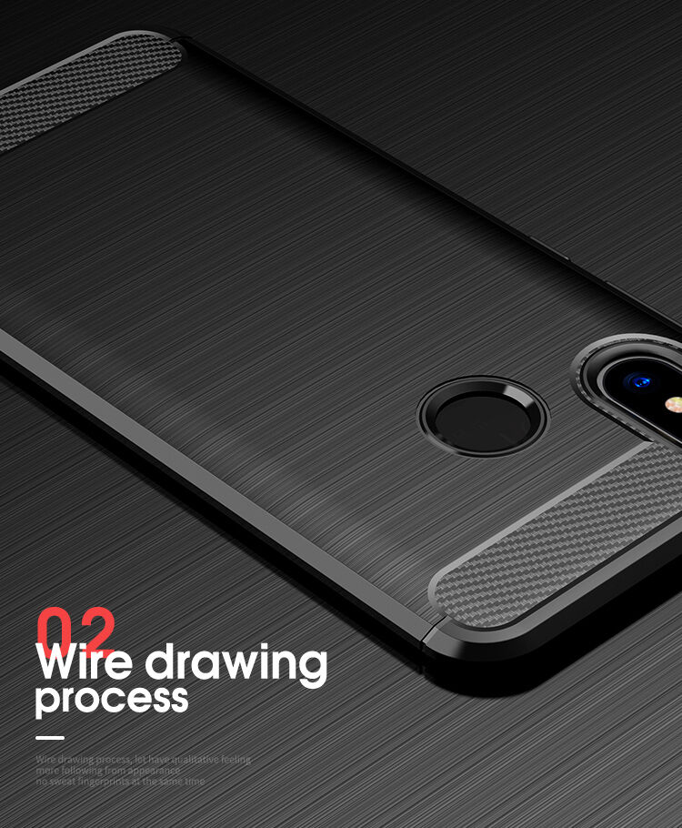 Ipaky etui plastikowe z teksturą szlifowaną do Xiaomi Mi 8 - szare