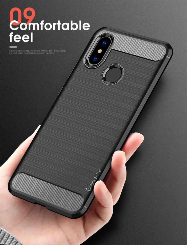 Ipaky etui plastikowe z teksturą szlifowaną do Xiaomi Mi 8 - szare