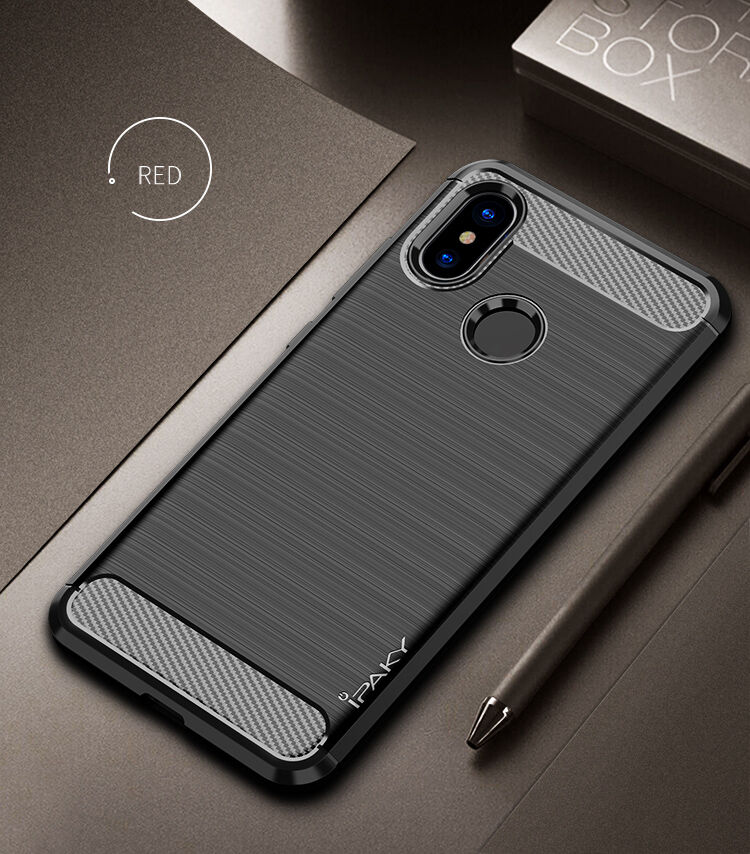 Ipaky etui plastikowe z teksturą szlifowaną do Xiaomi Mi 8 - szare