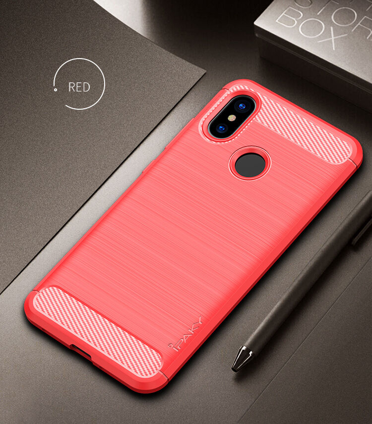 Ipaky etui plastikowe z teksturą szlifowaną do Xiaomi Mi 8 - czarne