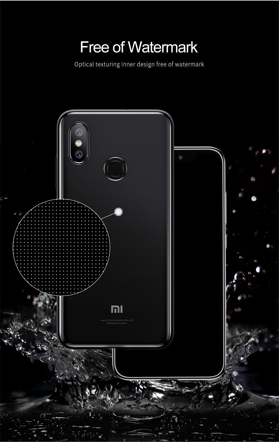 Baseus Shining etui przezroczyste z ramką do Xiaomi Mi 8 - niebieskie