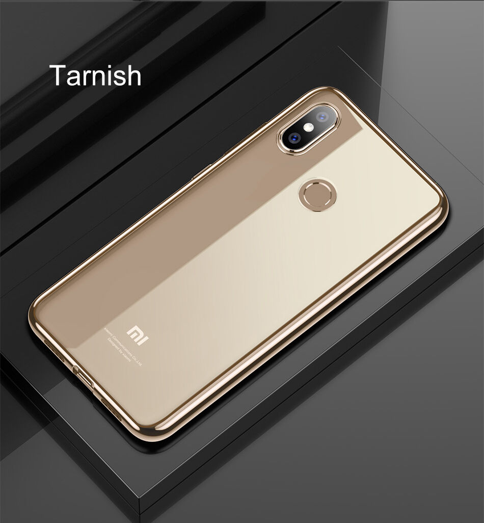 Baseus Shining etui przezroczyste z ramką do Xiaomi Mi 8 - niebieskie