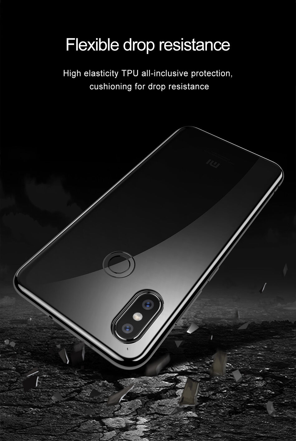Baseus Shining etui przezroczyste z ramką do Xiaomi Mi 8 - złote