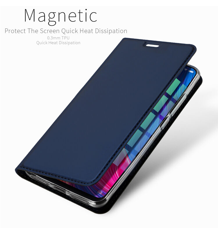 Dux Ducis Skin Pro pokrowiec skórzany flip do Xiaomi Mi 8 - niebieski