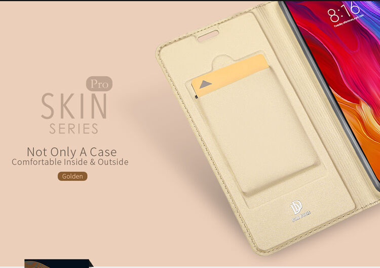 Dux Ducis Skin Pro pokrowiec skórzany flip do Xiaomi Mi 8 - czarny