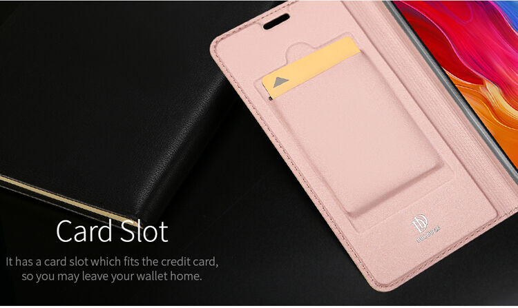 Dux Ducis Skin Pro pokrowiec skórzany flip do Xiaomi Mi 8 - czarny