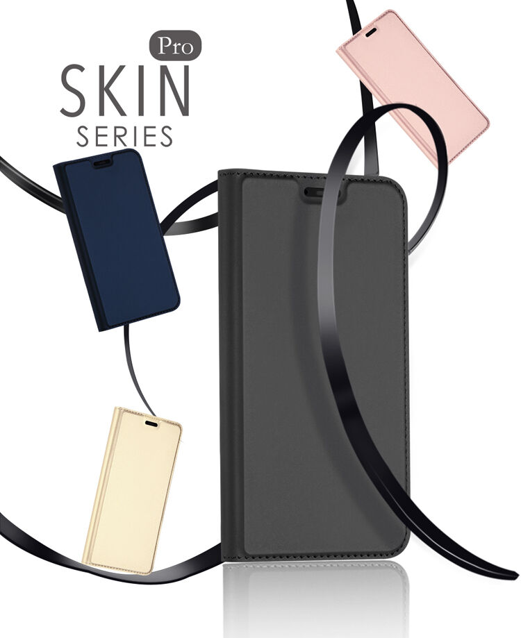 Dux Ducis Skin Pro pokrowiec skórzany flip do Xiaomi Mi 8 - czarny