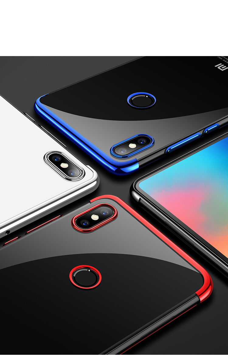 Cafele etui plastikowe przezroczyste z ramką do Xiaomi Mi 8 - czarne