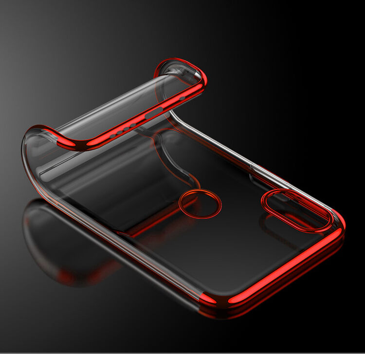 Cafele etui plastikowe przezroczyste z ramką do Xiaomi Mi 8 - czarne
