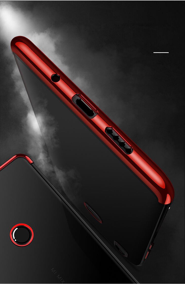 Cafele etui plastikowe przezroczyste z ramką do Xiaomi Mi 8 - czarne