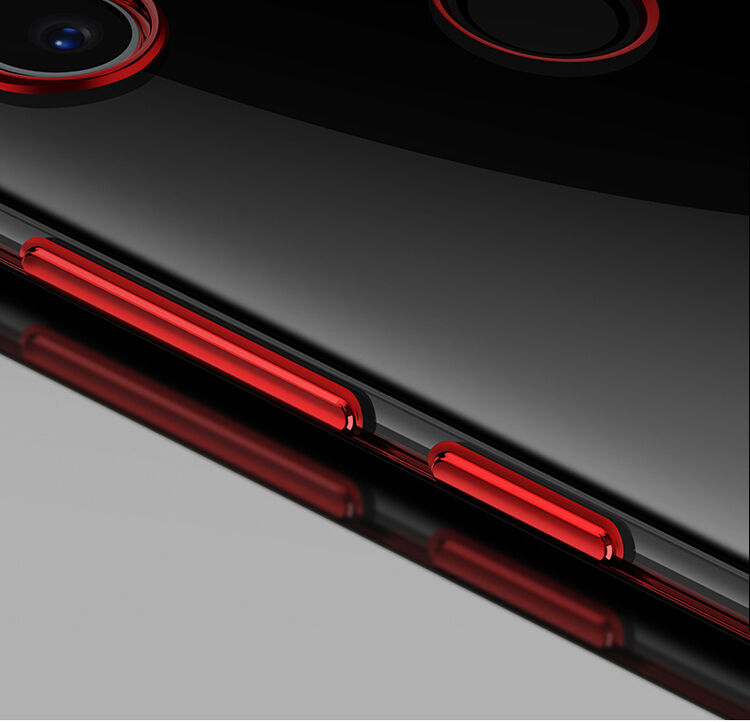 Cafele etui plastikowe przezroczyste z ramką do Xiaomi Mi 8 - czarne