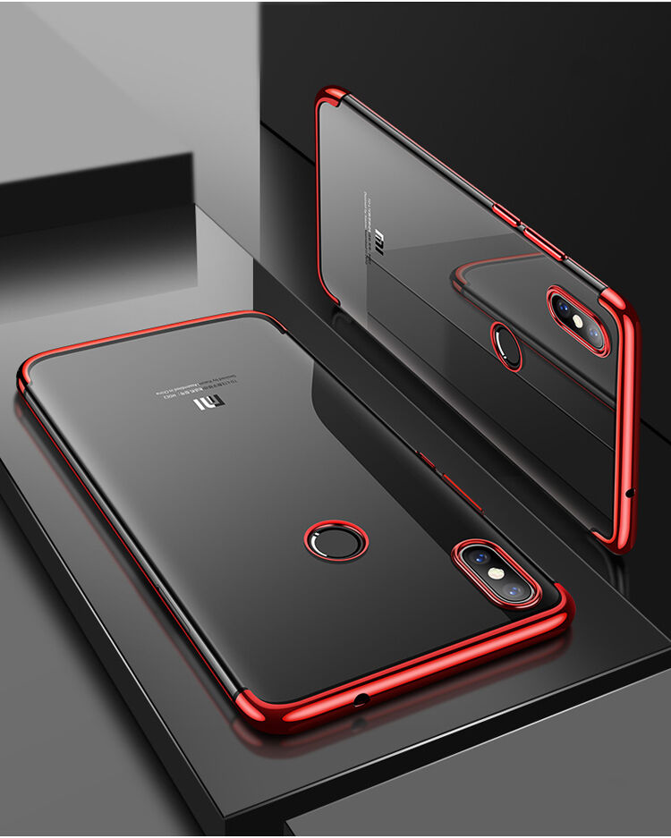 Cafele etui plastikowe przezroczyste z ramką do Xiaomi Mi 8 - czarne