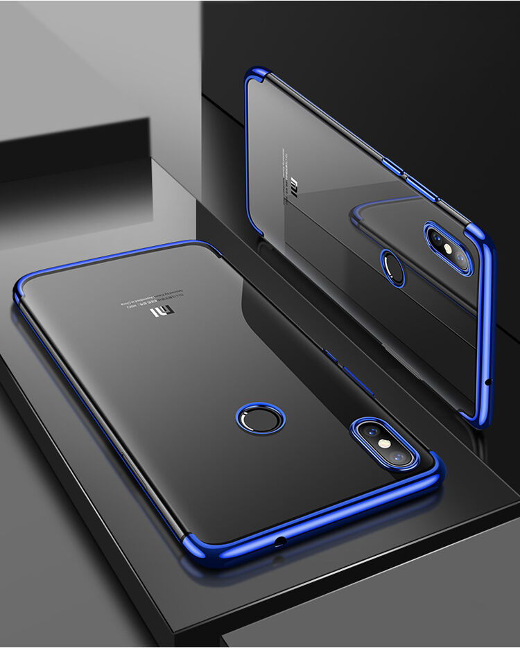 Cafele etui plastikowe przezroczyste z ramką do Xiaomi Mi 8 - czarne