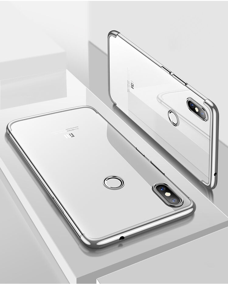 Cafele etui plastikowe przezroczyste z ramką do Xiaomi Mi 8 - czarne