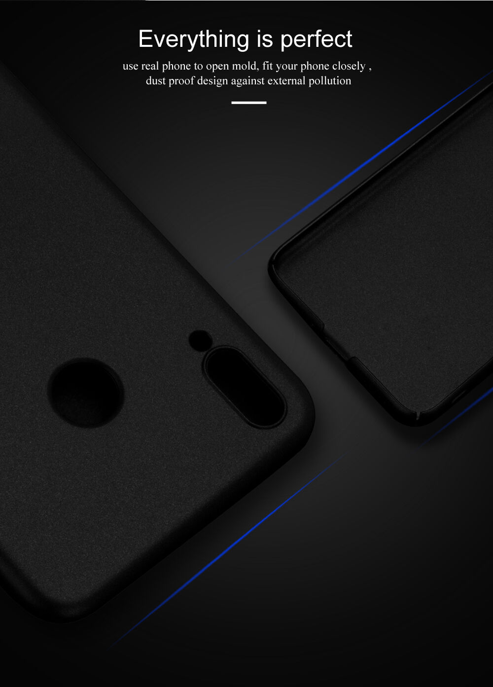 Lenuo Leshield etui plastikowe do Honor 8X - ciemnoniebieskie