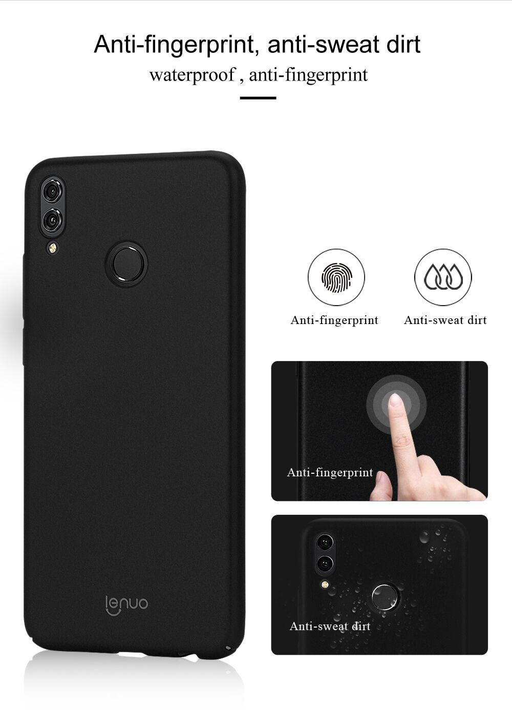 Lenuo Leshield etui plastikowe do Honor 8X - złote