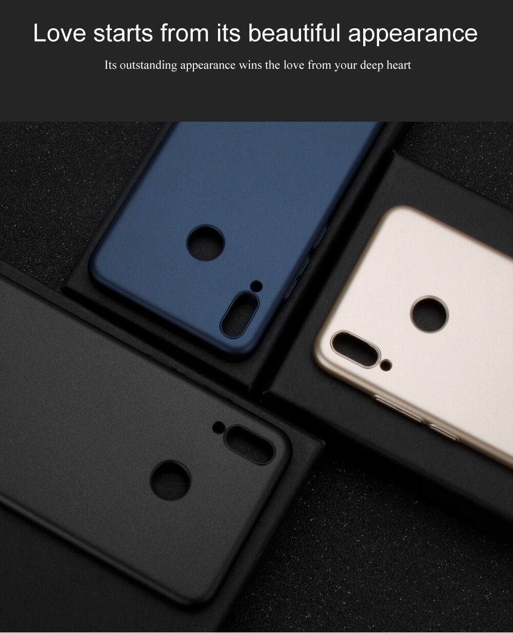 Lenuo Leshield etui plastikowe do Honor 8X - złote