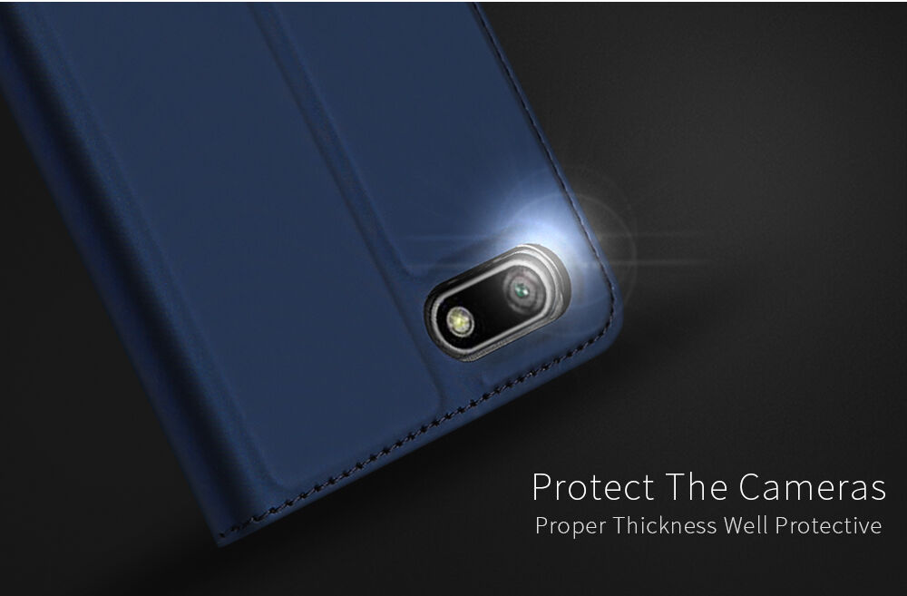 Dux Ducis Skin Pro pokrowiec skórzany flip do Honor 7S - ciemnoniebieski