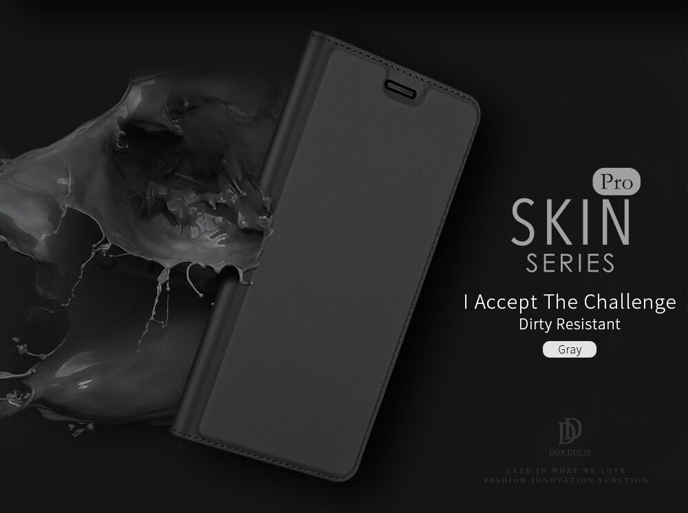 Dux Ducis Skin Pro pokrowiec skórzany flip do Honor 7S - złoty