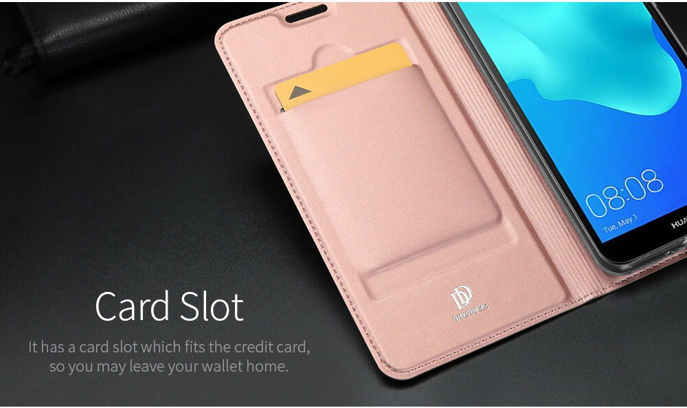 Dux Ducis Skin Pro pokrowiec skórzany flip do Honor 7S - złoty