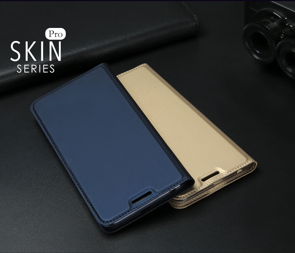 Dux Ducis Skin Pro pokrowiec skórzany flip do Honor 7S - złoty