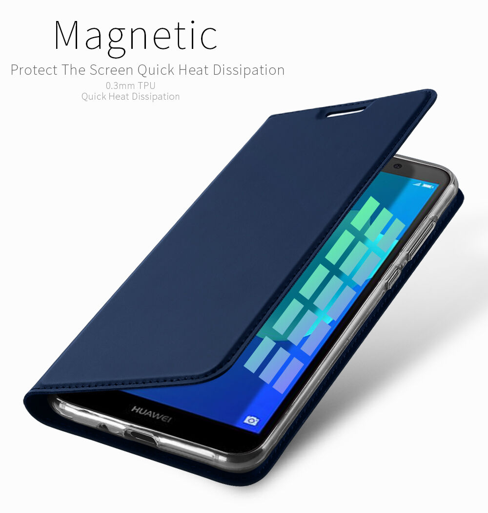 Dux Ducis Skin Pro pokrowiec skórzany flip do Honor 7S - różowo-złoty