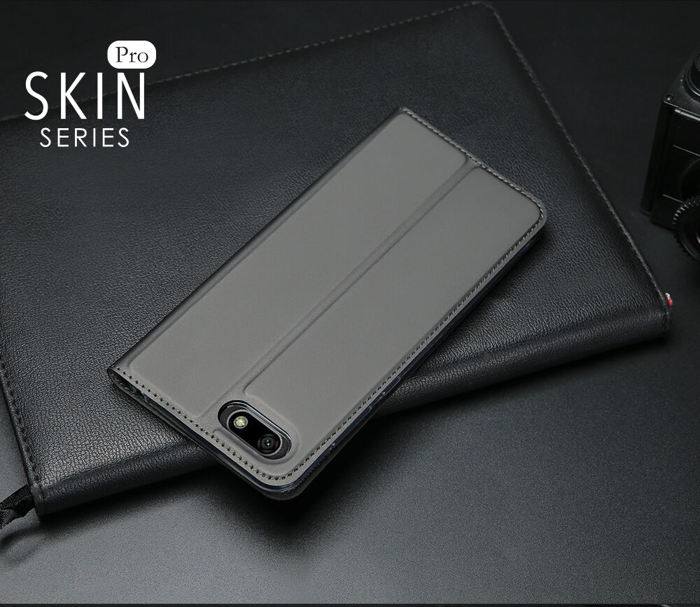 Dux Ducis Skin Pro pokrowiec skórzany flip do Honor 7S - różowo-złoty