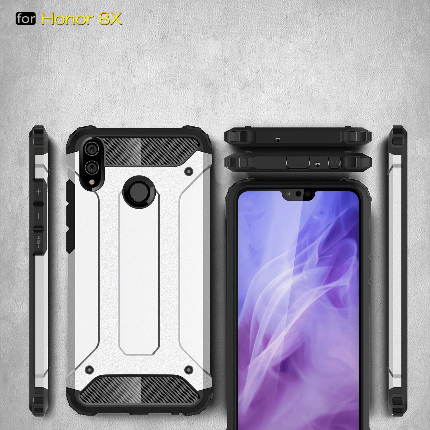 Super odporne etui Armor do Honor 8X - różowo-złote