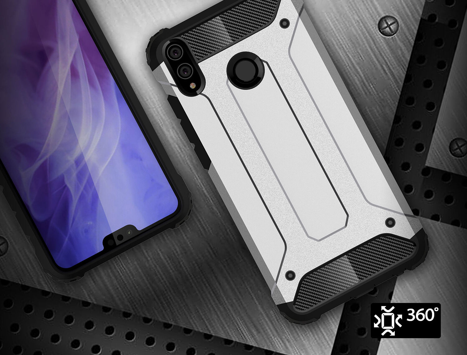 Super odporne etui Armor do Honor 8X - różowo-złote